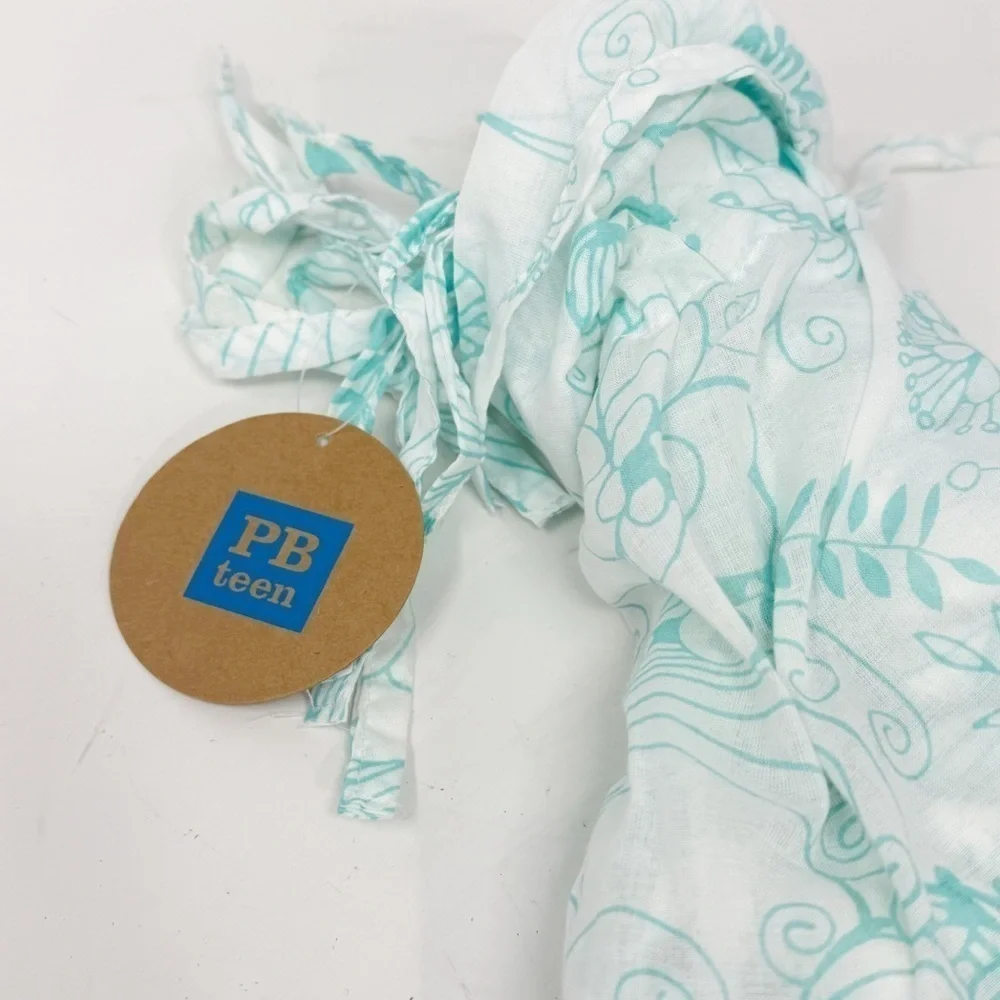 New POTTERY BARN TEEN HANA Twisted Sheers Drapes Curtains Periwinkle 40” X 108”